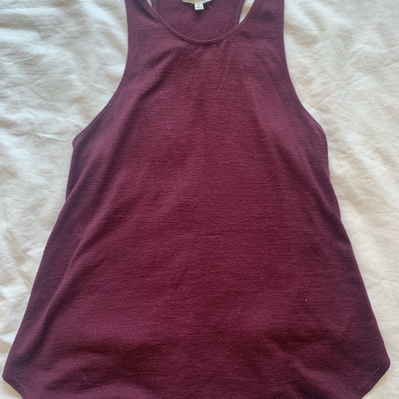 Aritzia WilfredFree burgundy racer back tank top - Picture 3 of 7